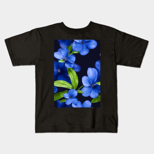 Beautiful Blue Flowers, for all those who love nature #86 Kids T-Shirt by Endless-Designs